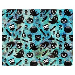 Ghosts Owls Pumpkins Two Sides Premium Plush Fleece Blanket (teen Size)