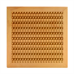 Black And White Circles Pattern Wood Photo Frame Cube