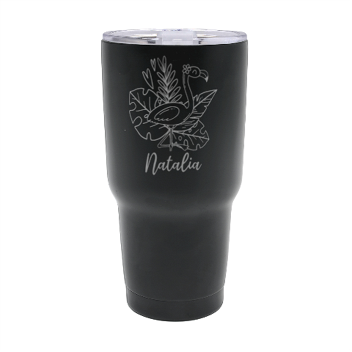 Personalized Name Any Text Summer Flamingo 30oz Thermal Travel Tumbler 30oz Thermal Travel Tumbler