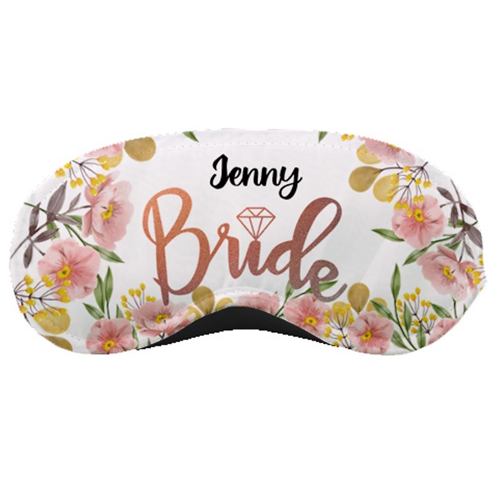Personalized Wedding Bride Name Any Text Sleep Mask Sleep Mask