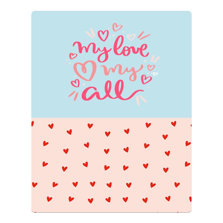 Personalized Photo Heart Pattern Valentine s Day Two Sides Premium Plush Fleece Blanket Two Sides Premium Plush Fleece Blanket (Large)