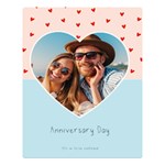 Personalized Photo Heart Pattern Valentine s Day Two Sides Premium Plush Fleece Blanket Two Sides Premium Plush Fleece Blanket (Large) 80, x60,  Blanket Back