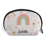 Personalized Rainbow Name Any Text Accessory Pouch (Large) Front