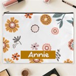 Yellow Flower Pattern Cosmetic Bag (XXXL) Front
