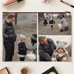 Make Your Own 3 Photo Collage  Cosmetic Bag (XXXL) Back