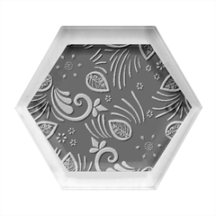 Flowers Floral Retro Flower Texture Hexagon Wood Jewelry Box