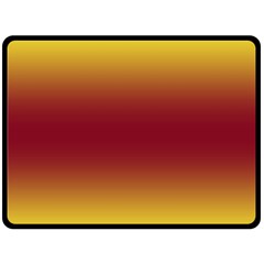 Electric Yellow To Burgundy Red Bilinear Gradient Fleece Blanket (large)