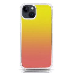 Electric Yellow To Coral Pink Linear Gradient Iphone 14 Tpu Uv Print Case