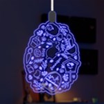Custom Happy Easter Day Egg Name Any Text LED Acrylic Ornament Front