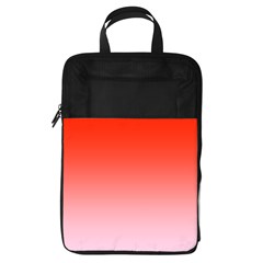 Scarlet Red To Pink Lace Linear Gradient Foldable Shoe Storage Bag