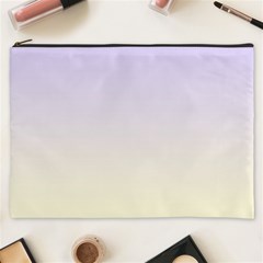 Pale Violet To Cream Yellow Linear Gradient Cosmetic Bag (xxxl)