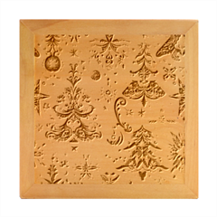 Christmas Tree Snow Wood Photo Frame Cube