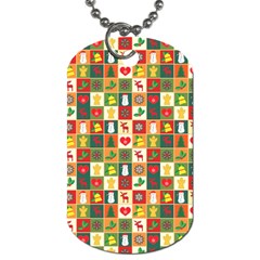 Template Christmas Pattern Dog Tag (one Side)