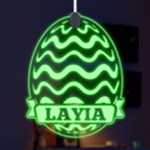 Personalized Name Easter Pattern 15 LED Acrylic Ornament Front