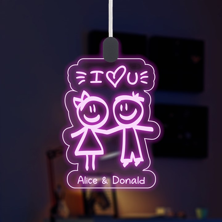 Happy Valentine LED Acrylic Ornament