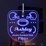 Personalized Football Club Name LED Acrylic Ornament Front