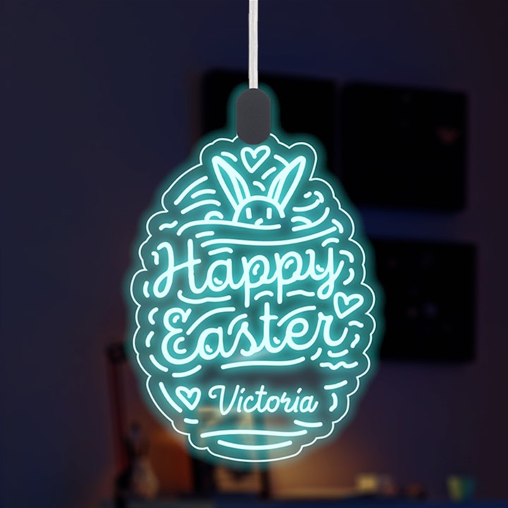 Custom Happy Easter Name Any Text LED Acrylic Ornament