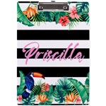Tropical Name Acrylic Clipboard A4 Acrylic Clipboard Front