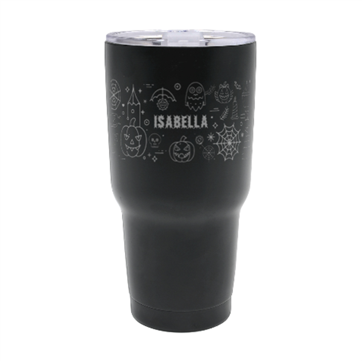 Personalized Halloween Illustration Name Any Text Thermal Travel Tumbler 30oz Thermal Travel Tumbler