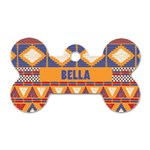 Graphic Pattern Dog Tag Bone (One Side) Front