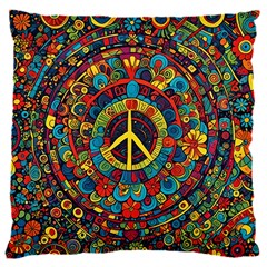 Peace Abstract Pattern Creative Drawing 16  Baby Flannel Cushion Case (two Sides)