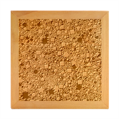 Shapes Pattern Wood Photo Frame Cube