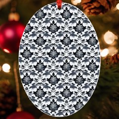 Gothic Leaf Pattern Uv Print Acrylic Ornament Oval