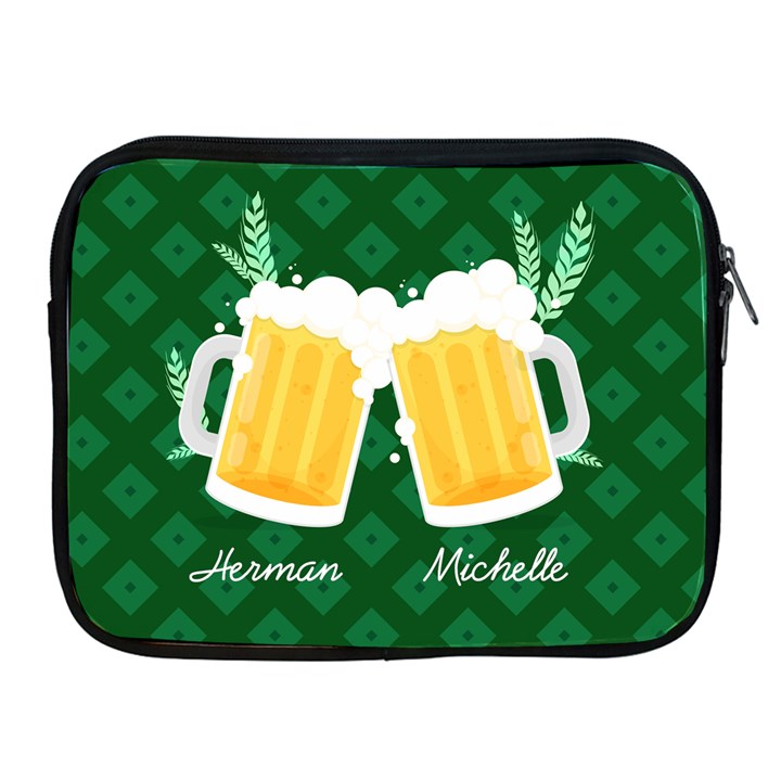 Beer Personalized Name IPad Case Apple iPad Zipper Case