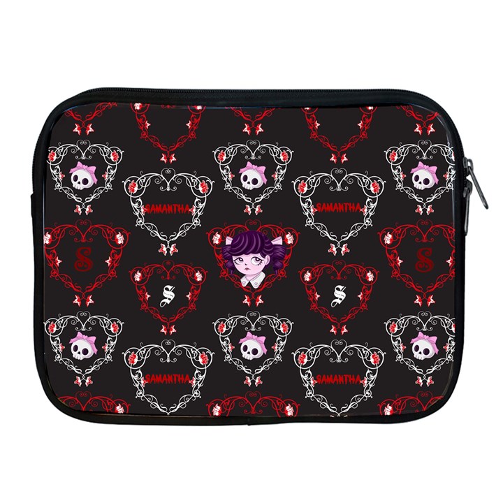 Gothic girl Personalized Name IPad Case  Apple iPad Zipper Case