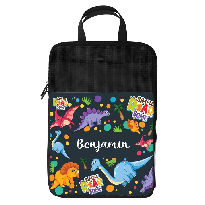 Personalized Name Any Text Dinosaur Foldable Shoe Storage Bag Foldable Shoe Storage Bag