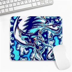 Trippy Dippy Bears Blue Dancing Greatful Dead Skull Steal Your Face Large Mousepad