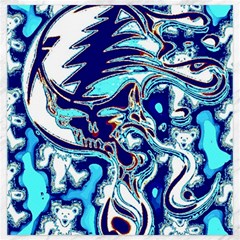 Trippy Dippy Bears Blue Dancing Greatful Dead Skull Steal Your Face Canvas 20  X 20 