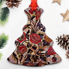 Abstract Flowers Christmas Tree Ornament (two Sides)