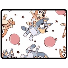 Bluey, Bluey Merch, Bluey Pattern, Bluey Bluey, Bingo, Bluey Design, Bluey Dog 80  X 56  Fleece Blanket (large)