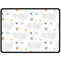 Bluey, Bluey Merch, Bluey Pattern, Bluey Bluey, Bingo, Bluey Design, Bluey Dog 80  X 56  Fleece Blanket (large)