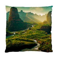 Mountains Trees Forest Standard Cushion Case (one Side)