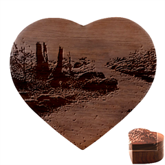 Path Trees Forest Fantasy Heart Wood Jewelry Box
